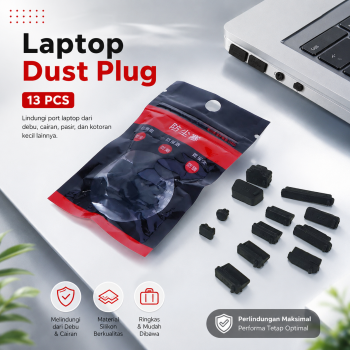 Taffware Silicone Notebook Laptop Dust Plug Cover Anti Debu 13 PCS - A1