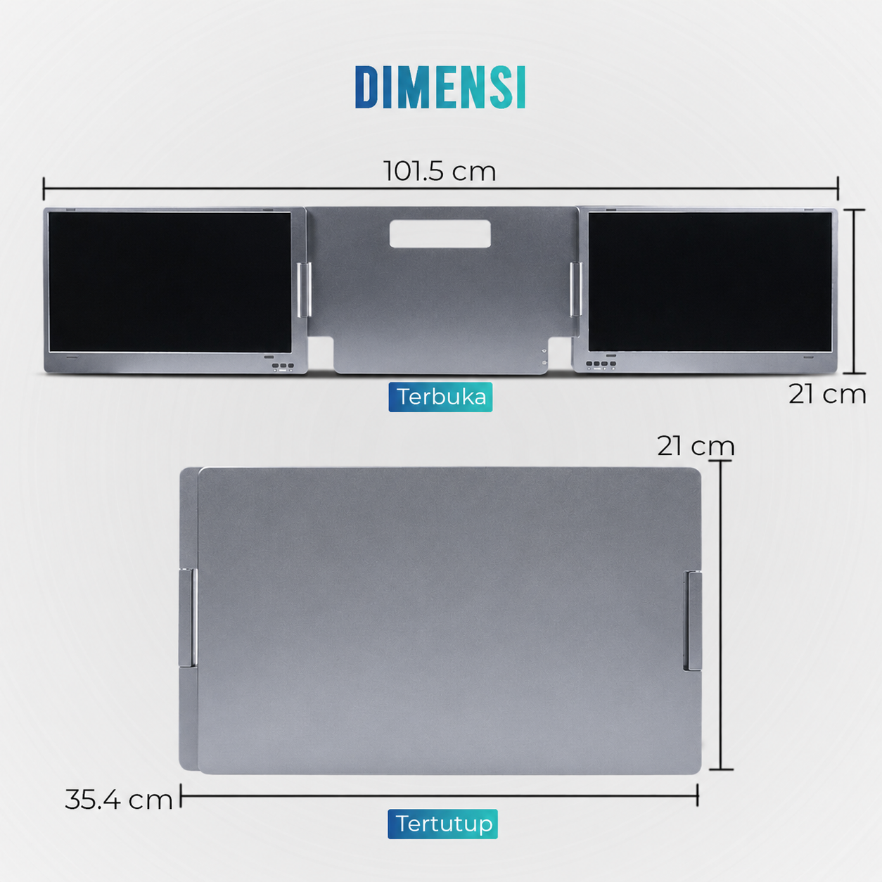 Taffware Portable Monitor Dual Screen Extender 14 Inch IPS FHD 60Hz - X90 Gambar produk Taffware Portable Monitor Dual Screen Extender 14 Inch IPS FHD 60Hz - X90 - 6