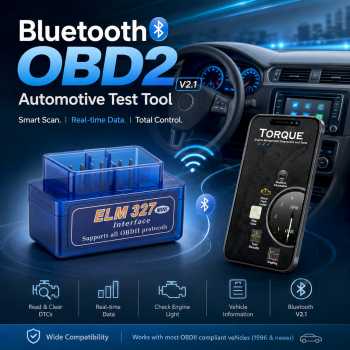 OTOHEROES Super MINI Bluetooth OBD2 V2.1 Automotive Test Tool - ELM327
