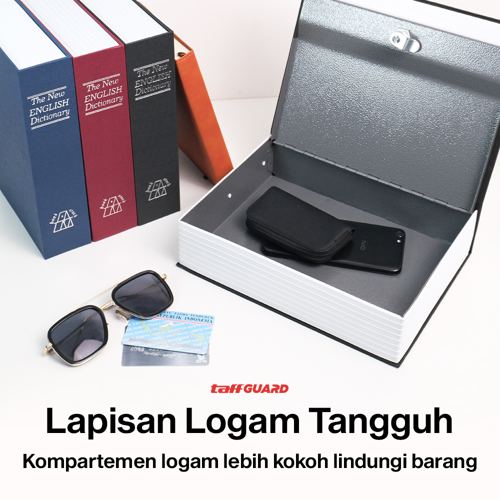 TaffGUARD Brankas Buku Kamus Kunci Manual Anti Maling Hidden Safe Box Besar - KB-10L Gambar produk TaffGUARD Brankas Buku Kamus Kunci Manual Anti Maling Hidden Safe Box Besar - KB-10L - 2