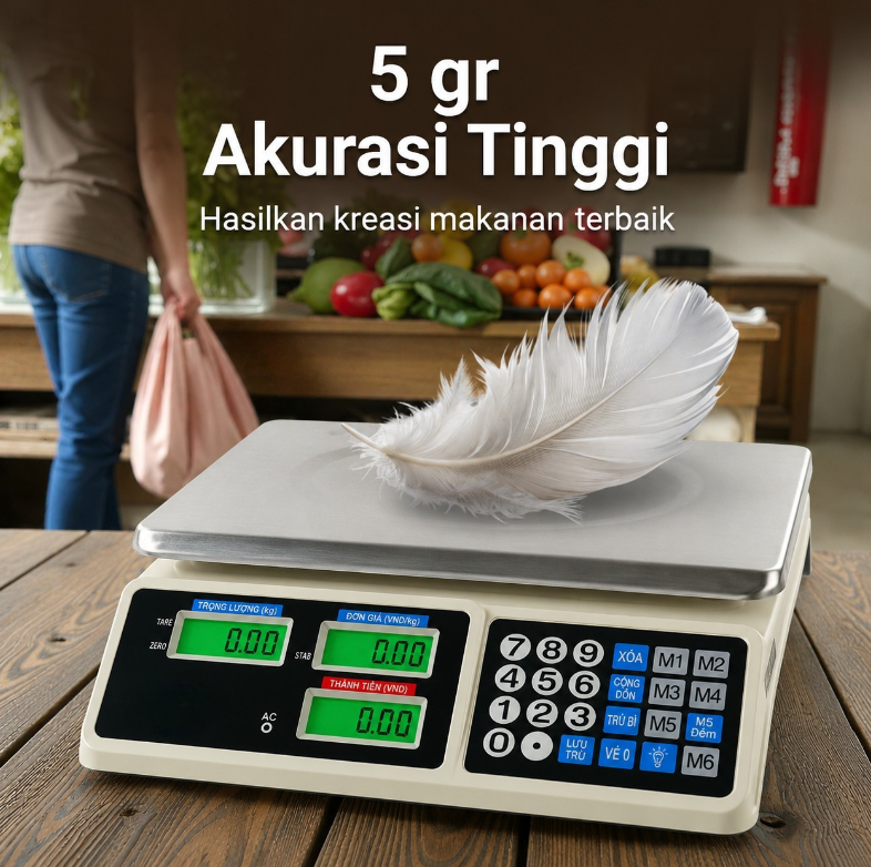 Protopic Timbangan Digital Buah Makanan Commercial Retail Scale 40kg - PT95 Gambar produk Protopic Timbangan Digital Buah Makanan Commercial Retail Scale 40kg - PT95 - 1
