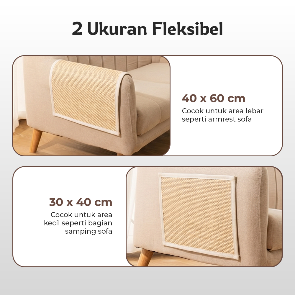PUPPYSTAR Karpet Garukan Kucing Multifungsi Anti Gores Scratcher Mat 40x60cm - PP4 Gambar produk PUPPYSTAR Karpet Garukan Kucing Multifungsi Anti Gores Scratcher Mat 40x60cm - PP4 - 7