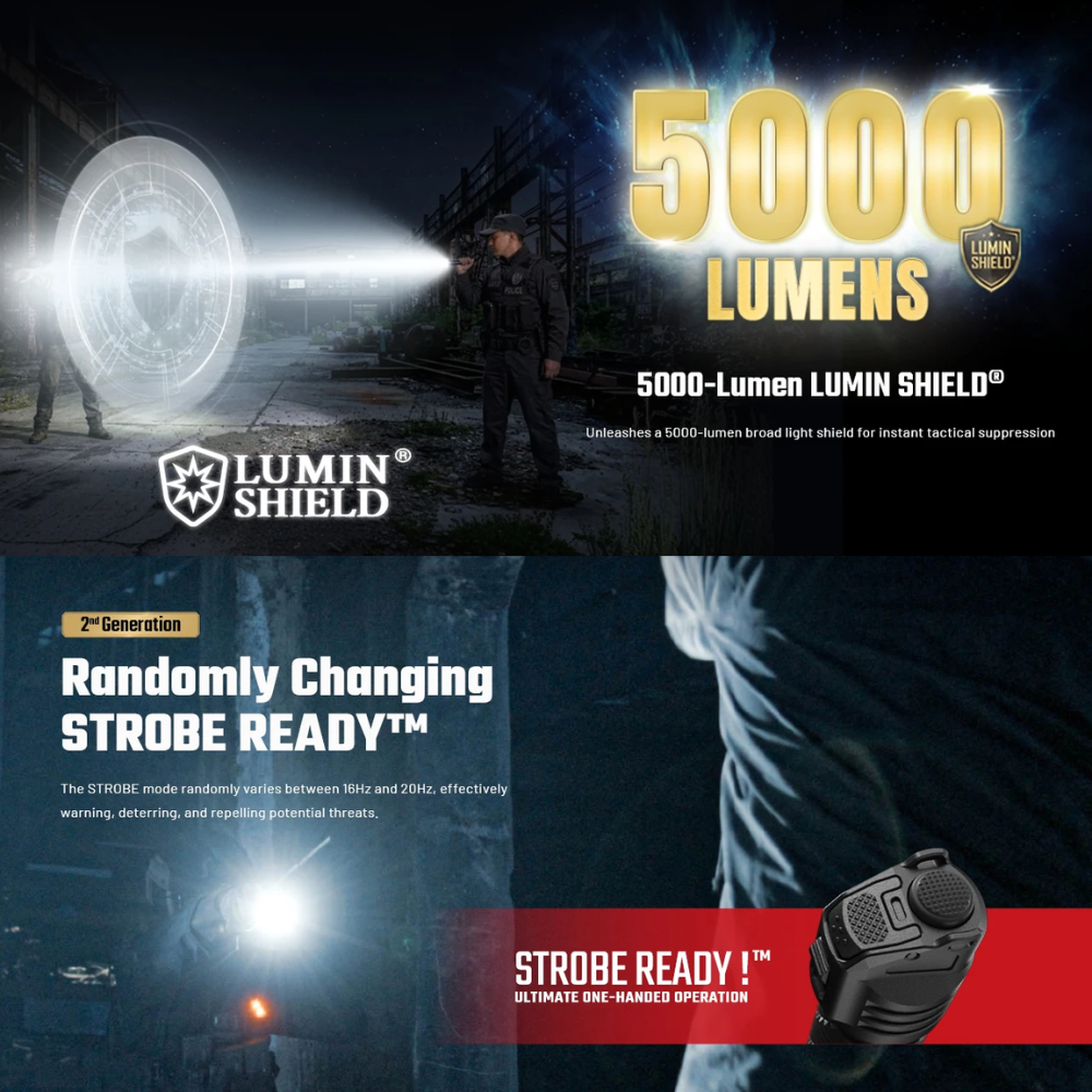 Gambar produk NITECORE Senter LED NiteLab M515S Tactical Lumin Shield 5000 Lumens - P17iX - 2