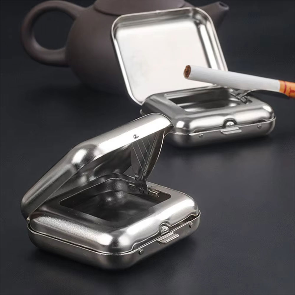 VOV Asbak Rokok Mini Metal Ashtray Ash with Cigeratte Holder Portable - JL35 Gambar produk VOV Asbak Rokok Mini Metal Ashtray Ash with Cigeratte Holder Portable - JL35 - 1