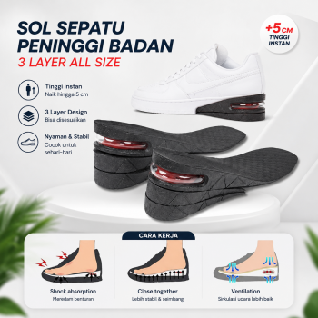 Gambar produk Rhodey Sol Sepatu Peninggi Badan Pria Wanita 3 Layer All Size - C-728