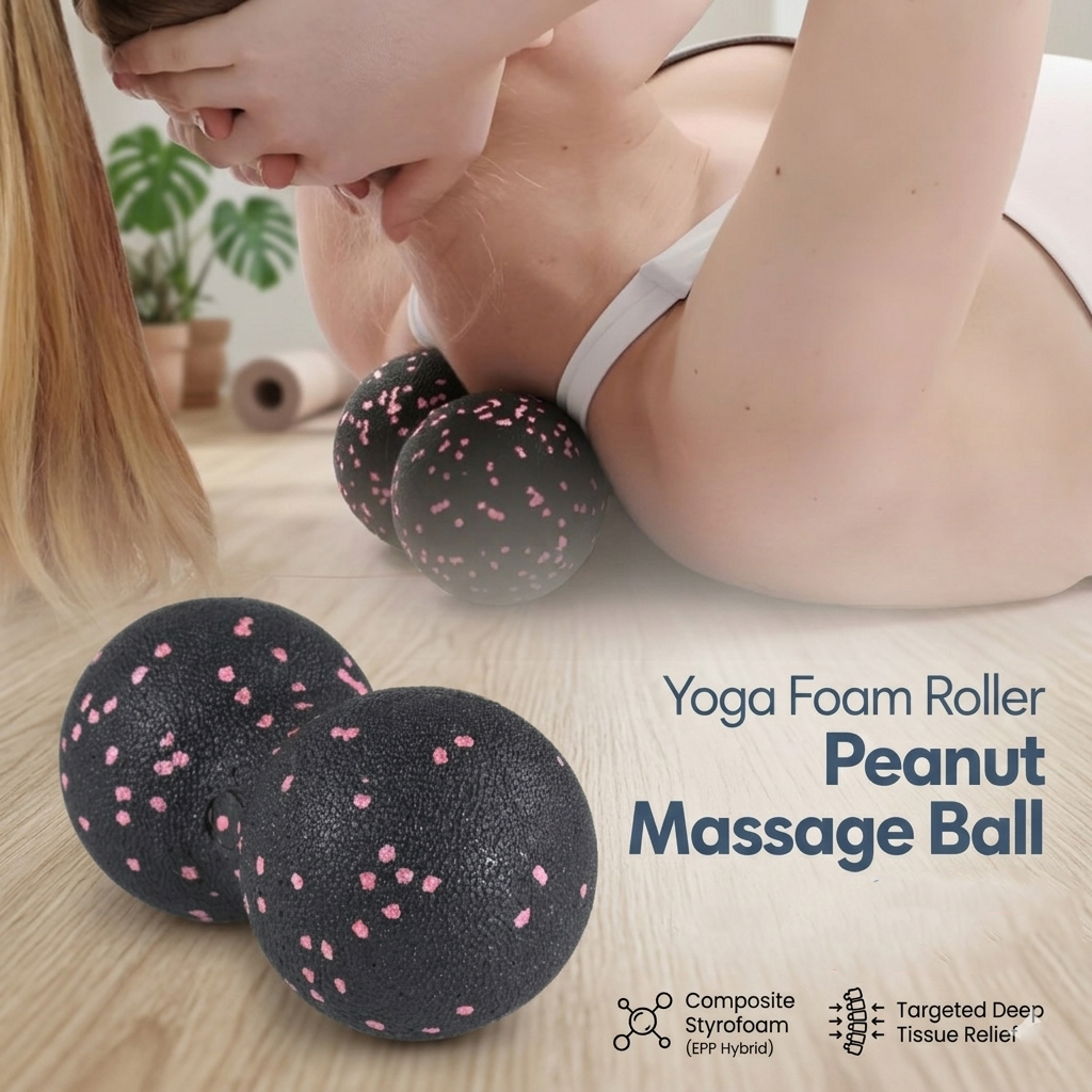 Mertrava Yoga Foam Roller Peanut Massage Styrofoam 16cm - D335 Gambar produk Mertrava Yoga Foam Roller Peanut Massage Styrofoam 16cm - D335 - Utama