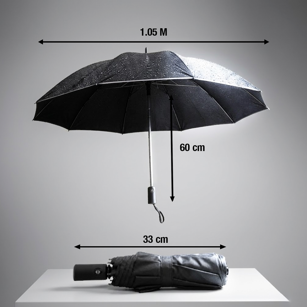REFLESA Payung Lipat Buka Tutup Otomatis Polos Anti UV 10 Bone 105cm - MI7454 Gambar produk REFLESA Payung Lipat Buka Tutup Otomatis Polos Anti UV 10 Bone 105cm - MI7454 - 8