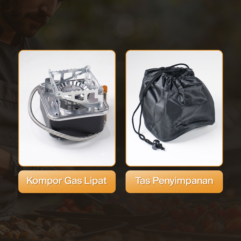 KOVAB Kompor Gas Portable Lipat Outdoor Ultralight Camping Stove - K-202 Gambar produk KOVAB Kompor Gas Portable Lipat Outdoor Ultralight Camping Stove - K-202 - 8