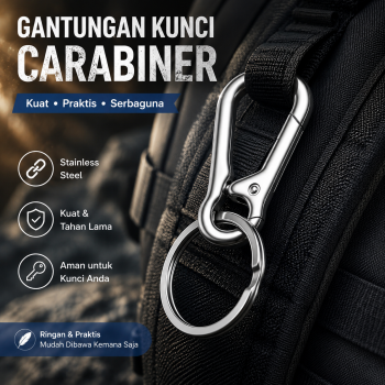 Bombon Gantungan Kunci Multifunctional Carabiner Keychain Zinc Alloy - INU67