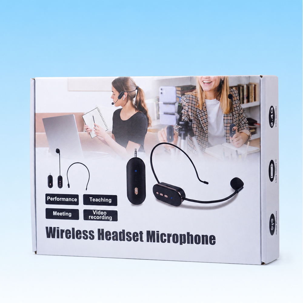 CLOVEY Wireless Lavalier Lapel Microphone 6.35mm Adapter 2.4GHz 2 Mic - SI09 Gambar produk CLOVEY Wireless Lavalier Lapel Microphone 6.35mm Adapter 2.4GHz 2 Mic - SI09 - Kemasan