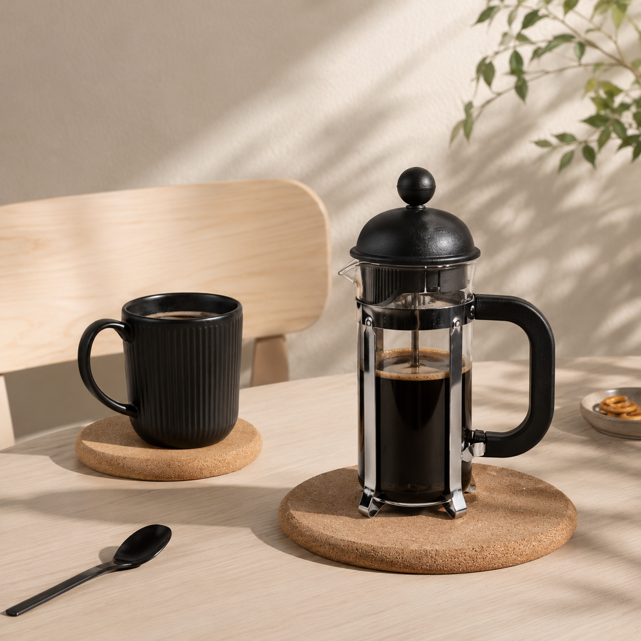 VIGOR French Press Coffee Maker Pot Plunger Borosilicate Glass 350ml - FS35 Gambar produk VIGOR French Press Coffee Maker Pot Plunger Borosilicate Glass 350ml - FS35 - 7