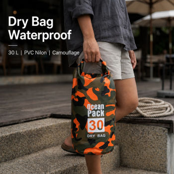 Ocean Pack Dry Bag Waterproof Backpack Strap Tas Tahan Air PVC Nilon - XAZ9
