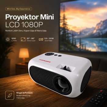 Gambar produk Taffware Proyektor Mini LCD Full HD 1080P 1200 Lumens Home Theater - M24