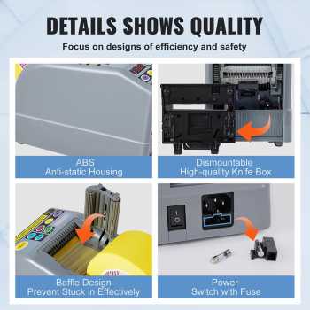 Gambar produk Mezurun Tape Cutter Automatic Dispenser Mesin Pemotong Lakban 25 W - ZCUT-9 - 5