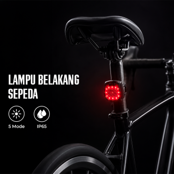 Deemount Lampu Belakang Sepeda LED Rechargeable Tail Light 20 Lumens - XH-213