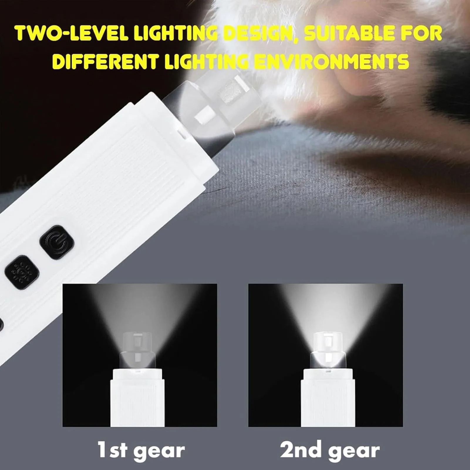 KOGER Gunting Kuku Anjing Elektrik Charging Pet Nail Grinder Polish - M10 Gambar produk KOGER Gunting Kuku Anjing Elektrik Charging Pet Nail Grinder Polish - M10 - 3