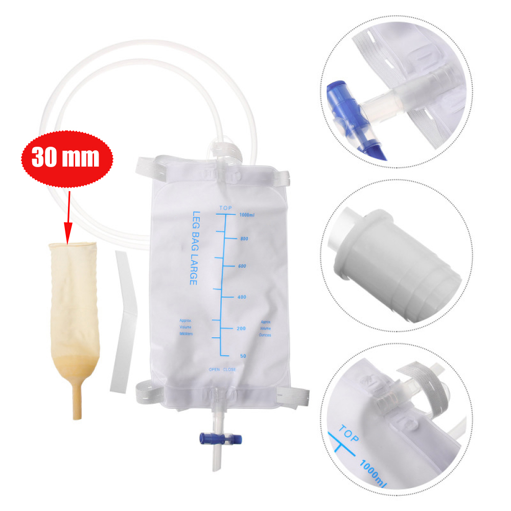 TaffOmicron Kantong Urin Kateter Pria Catheter Urinal Bag 1L - RN130 Gambar produk TaffOmicron Kantong Urin Kateter Pria Catheter Urinal Bag 1L - RN130 - 5