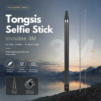 SZKOSTON Tongsis Selfie Stick Ultra Long Invisible for Insta360 GoPro - TY930