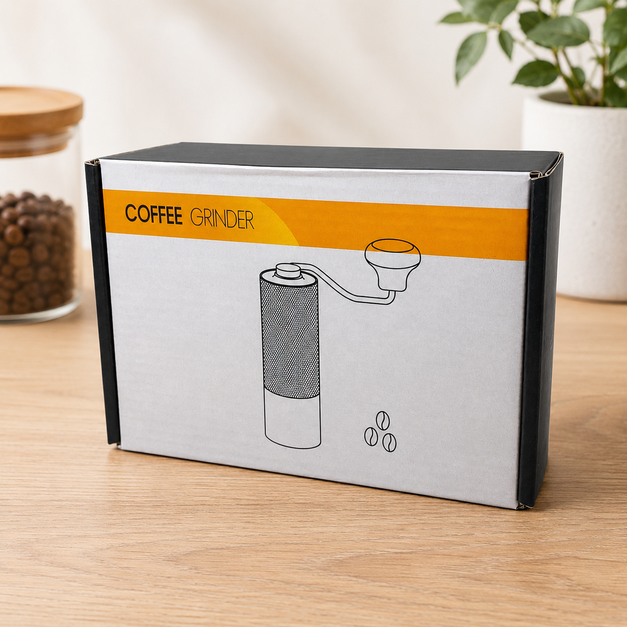 One Two Cups Penggiling Kopi Manual Coffee Grinder Burr Stainless - JN60 Gambar produk One Two Cups Penggiling Kopi Manual Coffee Grinder Burr Stainless - JN60 - Kemasan