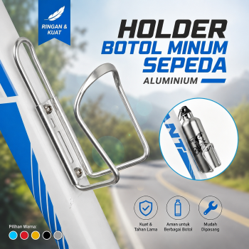 TaffSPORT Holder Botol Minum Sepeda Aluminium - YWP29