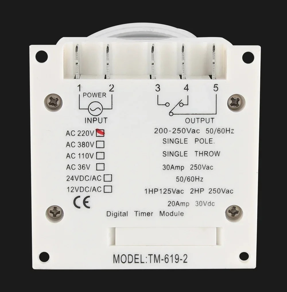 YKTech Programmable Digital Timer Switch Relay 16 Program 220V - TM619 Gambar produk YKTech Programmable Digital Timer Switch Relay 16 Program 220V - TM619 - 4