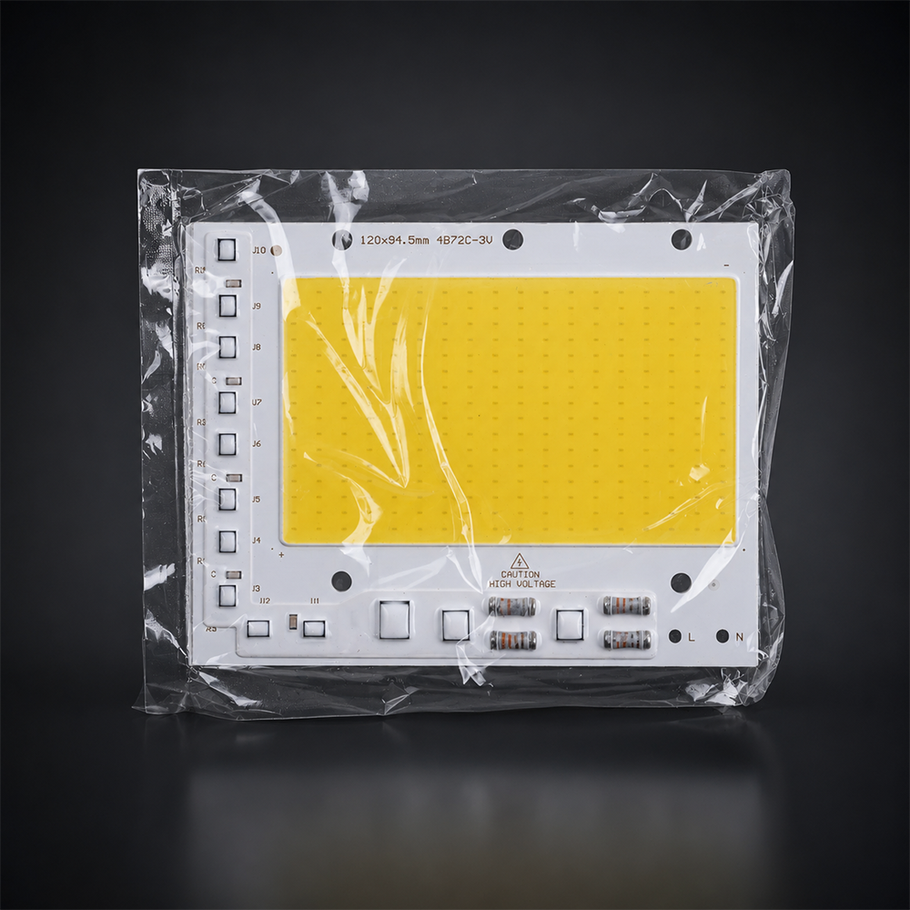 Ovicart LED COB Chip Driver Free 220V 5054 Lamp Board Beads 304 Warm White 3500K 100W - COB12094-AC220-100 / COB138106-AC220-150 Gambar produk Ovicart LED COB Chip Driver Free 220V 5054 Lamp Board Beads 304 Warm White 3500K 100W - COB12094-AC220-100 / COB138106-AC220-150 - Kemasan