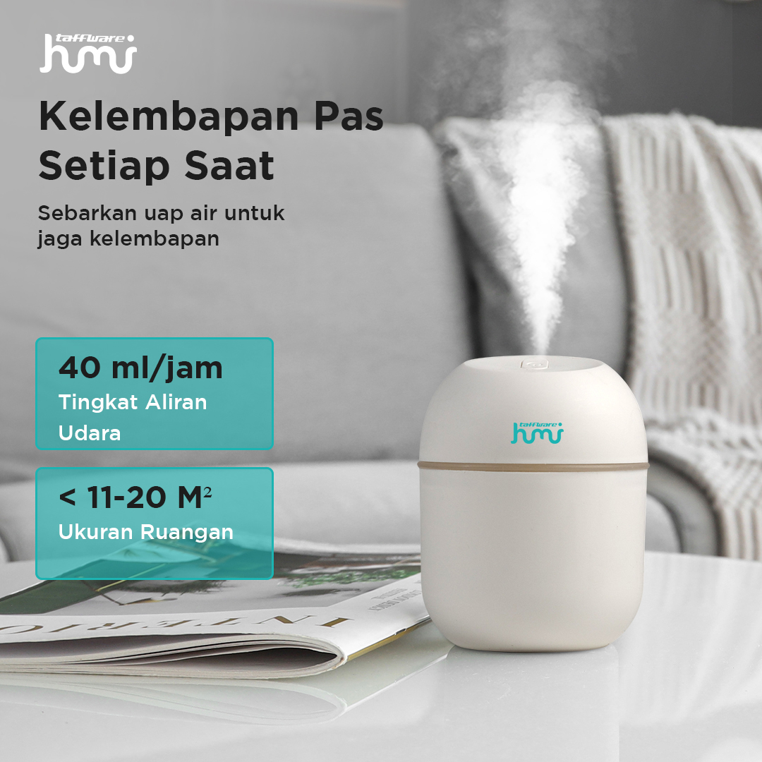 Taffware HUMI Air Humidifier Mini Car Ultrasonic Diffuser LED 220ml - JS04 Gambar produk Taffware HUMI Air Humidifier Mini Car Ultrasonic Diffuser LED 220ml - JS04 - 1