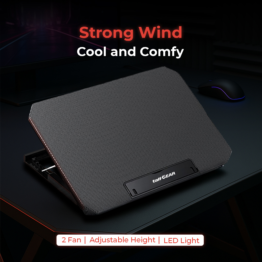 TaffGEAR Cooling Pad Laptop Kipas Pendingin 2 Fan without Knob Speed - Q100 Gambar produk TaffGEAR Cooling Pad Laptop Kipas Pendingin 2 Fan without Knob Speed - Q100 - Utama