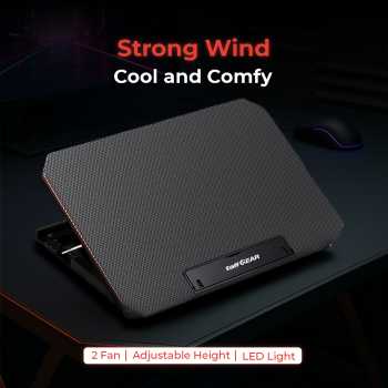 Gambar produk TaffGEAR Cooling Pad Laptop Kipas Pendingin 2 Fan without Knob Speed - Q100