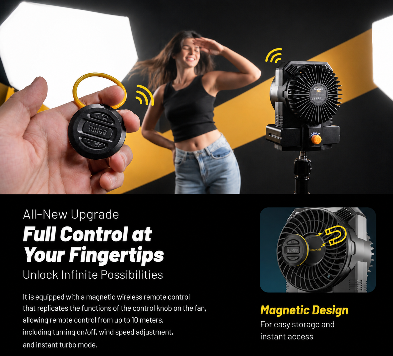NITECORE Kipas Angin Portable CineWind Photography Fan 7900RPM - CW30 Gambar produk NITECORE Kipas Angin Portable CineWind Photography Fan 7900RPM - CW30 - 2