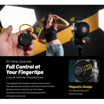 Gambar produk NITECORE Kipas Angin Portable CineWind Photography Fan 7900RPM - CW30 - 2