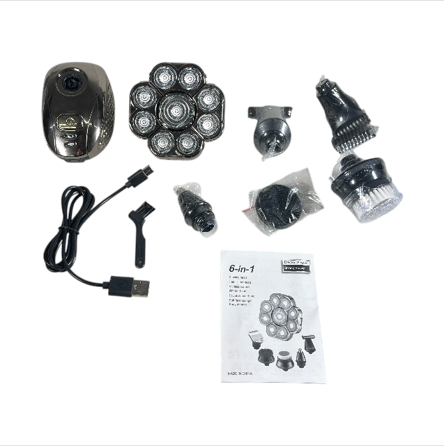 HATTEKER Alat Cukur Kepala Botak Elektrik 6in1 Head Shaver 4D IPX5 - LK ...