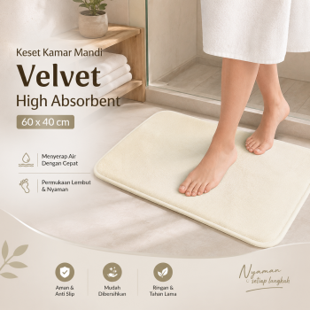 TaffHOME Keset Kamar Mandi Bathroom Mat Absorbent 60x40cm - LA-40