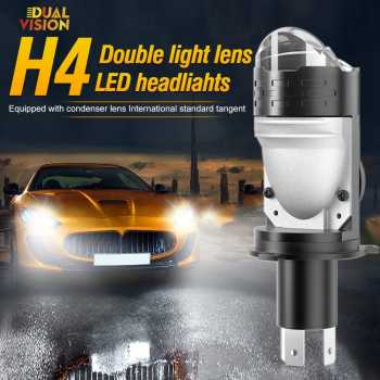 DualVision Lampu Depan Mobil Headlamp LED H4 6000K 10000 Lumens 2 PCS - A80
