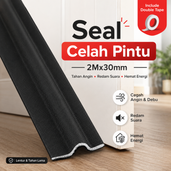 TaffHOME Lis Penutup Celah Pintu Door Bottom Seal 2Mx30mm - BWG39