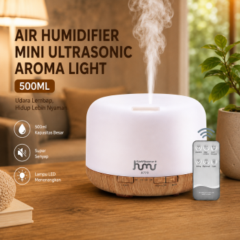 Taffware HUMI Air Humidifier Mini Ultrasonic Aroma Light 500ml Remote - A770