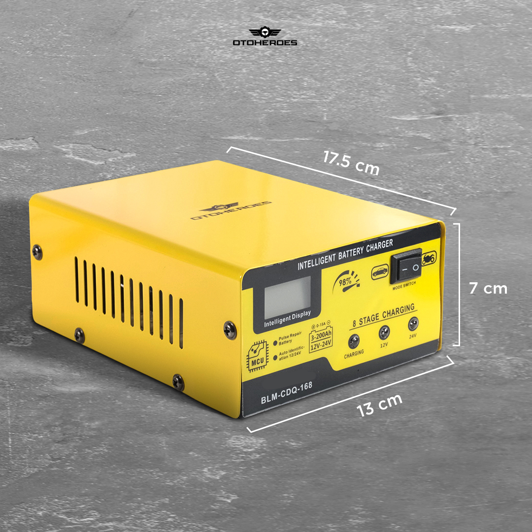 OTOHEROES Charger Aki Mobil Car Battery Charger 12V/24V 15A - BLM-CDQ-168 Gambar produk OTOHEROES Charger Aki Mobil Car Battery Charger 12V/24V 15A - BLM-CDQ-168 - 8