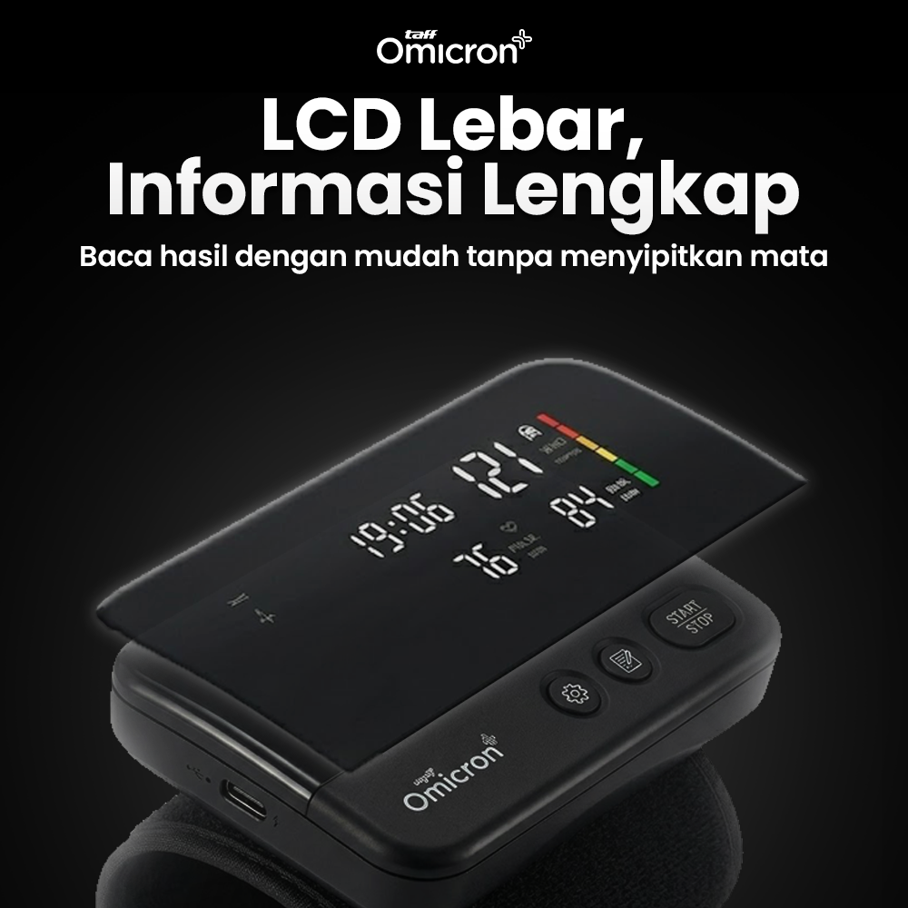 TaffOmicron Tensimeter Digital Pengukur Tekanan Darah Battery Power - YK-BPA1L Gambar produk TaffOmicron Tensimeter Digital Pengukur Tekanan Darah Battery Power - YK-BPA1L - 4