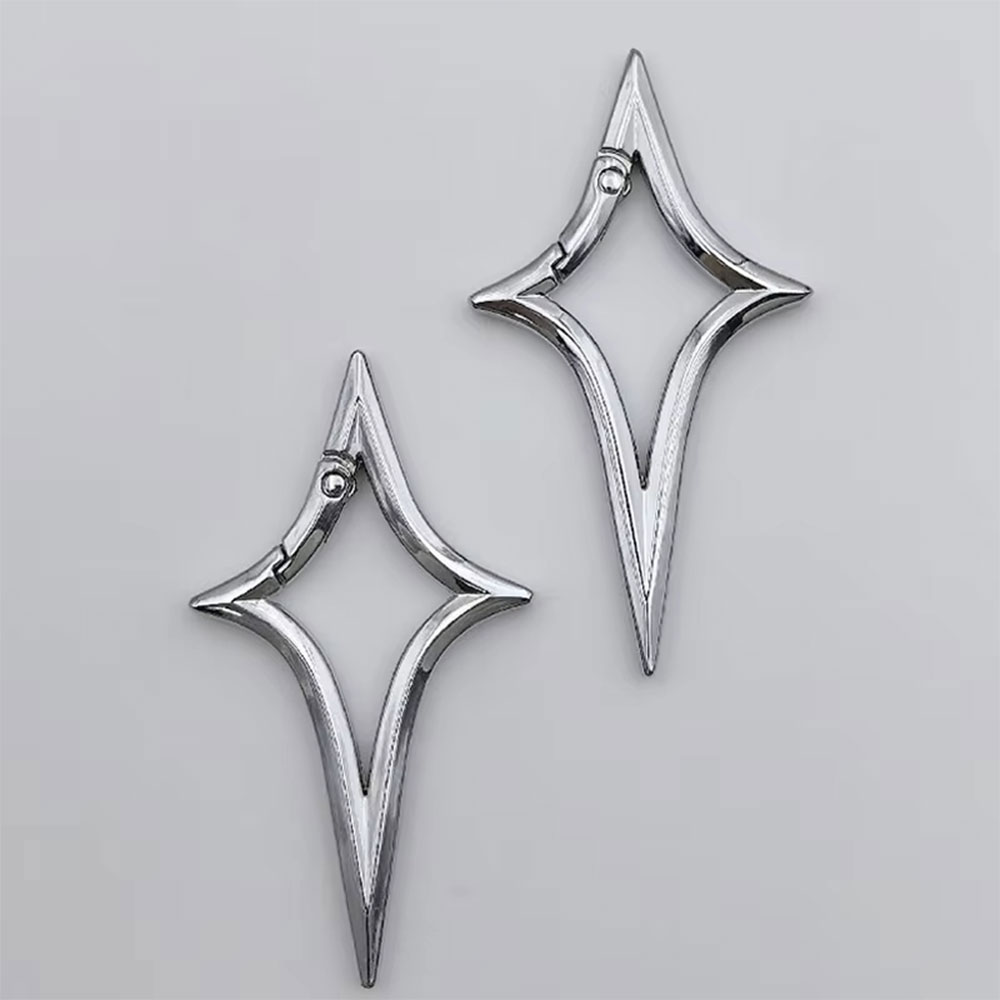 HZLI Carbiner Keychain Gantungan Kunci Y2K Skena Cross Star Zink Alloy - GB6740 Gambar produk HZLI Carbiner Keychain Gantungan Kunci Y2K Skena Cross Star Zink Alloy - GB6740 - 2