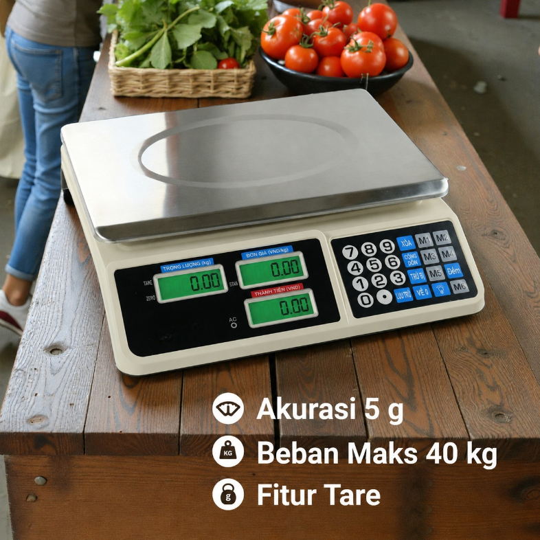 Protopic Timbangan Digital Buah Makanan Commercial Retail Scale 40kg - PT95 Gambar produk Protopic Timbangan Digital Buah Makanan Commercial Retail Scale 40kg - PT95 - Utama
