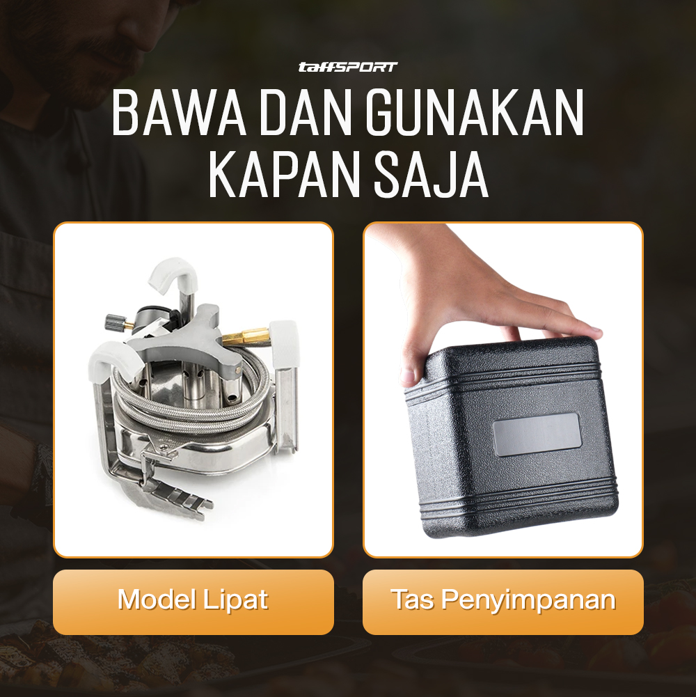 Gambar produk TaffSPORT Kompor Gas Portable Lipat Outdoor 4 Burner Camping Stove - OD543 - 4