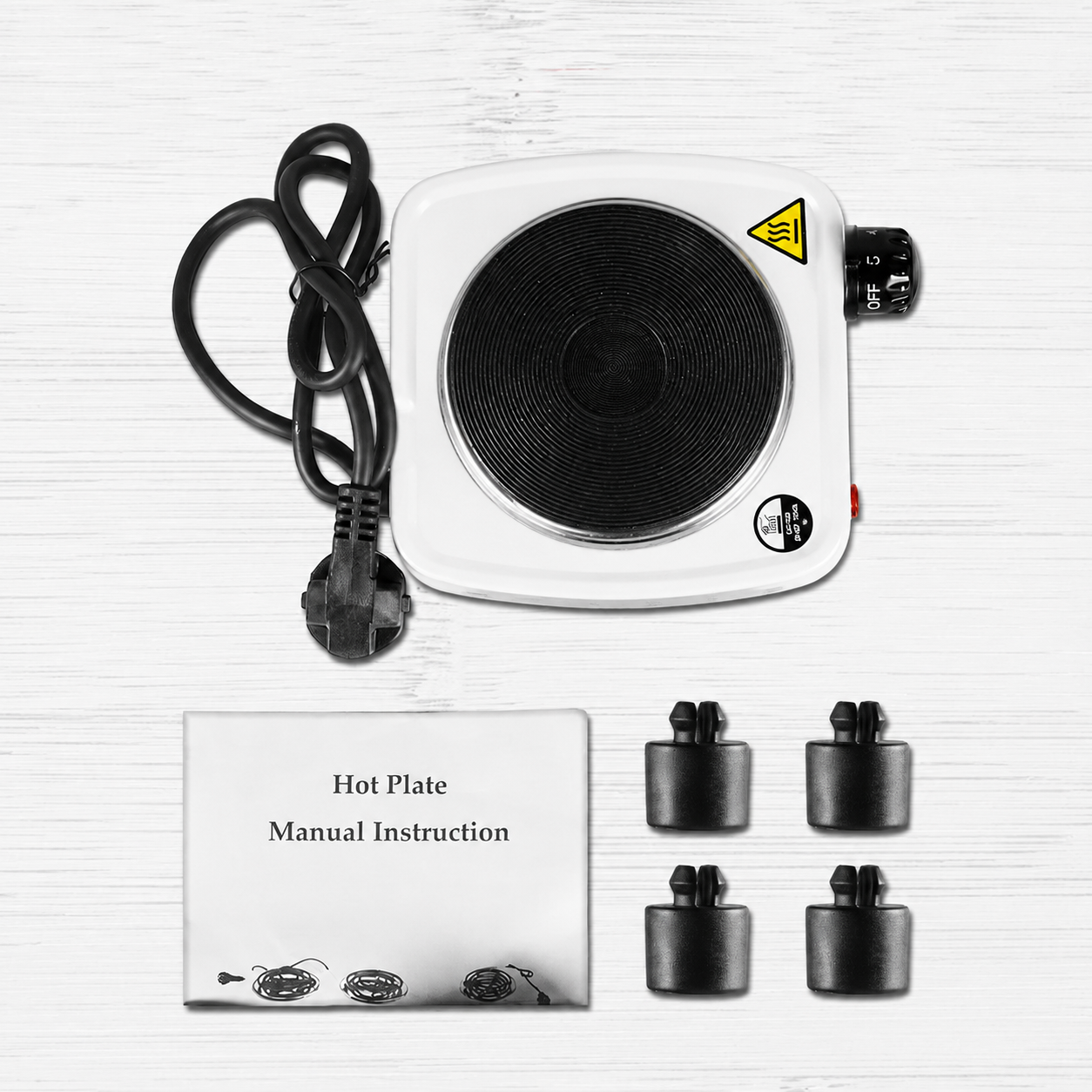 TaffHOME Kompor Listrik 1 Tungku Mini Portable Hot Plate 500W - H1-500-10 Gambar produk TaffHOME Kompor Listrik 1 Tungku Mini Portable Hot Plate 500W - H1-500-10 - 5