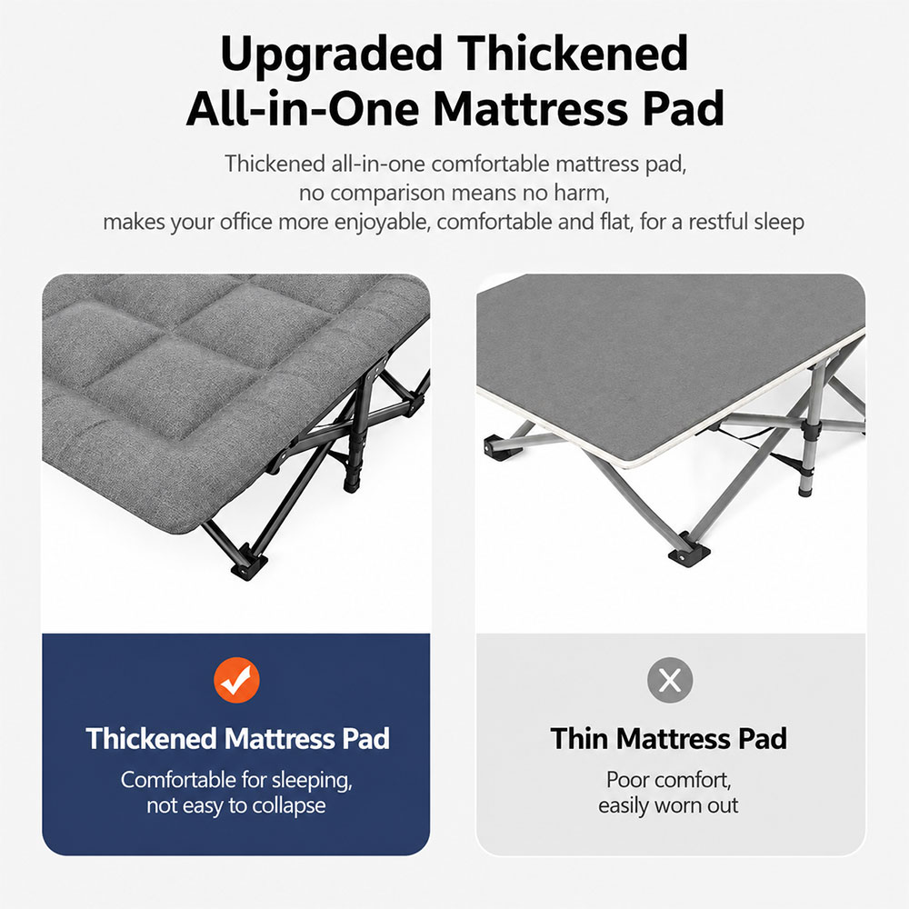 REDCAMP Ranjang Lipat Kursi Malas Velved Portable Folding Escort Bed - NG10 Gambar produk REDCAMP Ranjang Lipat Kursi Malas Velved Portable Folding Escort Bed - NG10 - 3
