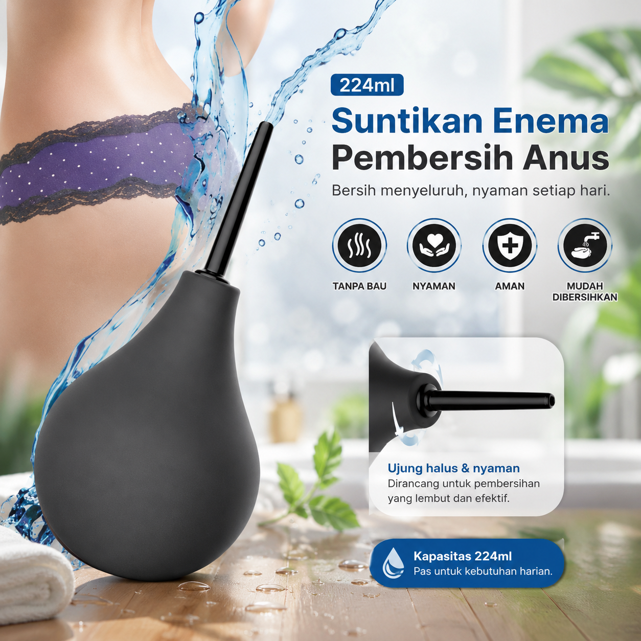 XceeFit Suntikan Enema Pembersih Anus Cleansing System Syringe 224ml - ES884 Gambar produk XceeFit Suntikan Enema Pembersih Anus Cleansing System Syringe 224ml - ES884 - Utama