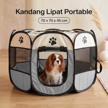 BRun Kandang Lipat Hewan Peliharaan Foldable Pet Cage Waterproof - WL00