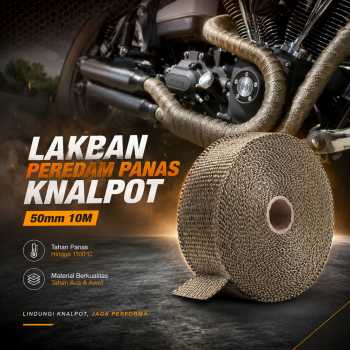 OTOHEROES Lakban Peredam Panas Knalpot Motor Exhaust Wrap 50mm 10M - MP-001