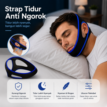 Sabuk Tidur Anti Ngorok Snoring Solution Chin Rest Band Strap - AO55