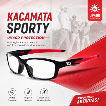 Gambar produk OULAIOU Kacamata Sporty Outdoor UV400 Glasses Silicone Frame - 9837