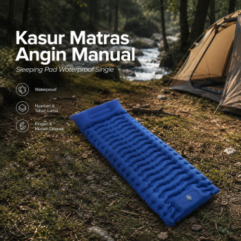 TaffSPORT Kasur Matras Angin Manual Sleeping Pad Waterproof Single - SB-40