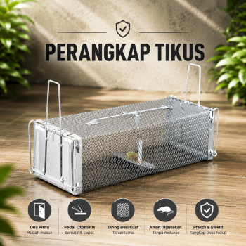 OTTON Jebakan Perangkap Tikus Kandang Besi Automatic Mousetrap - B-20